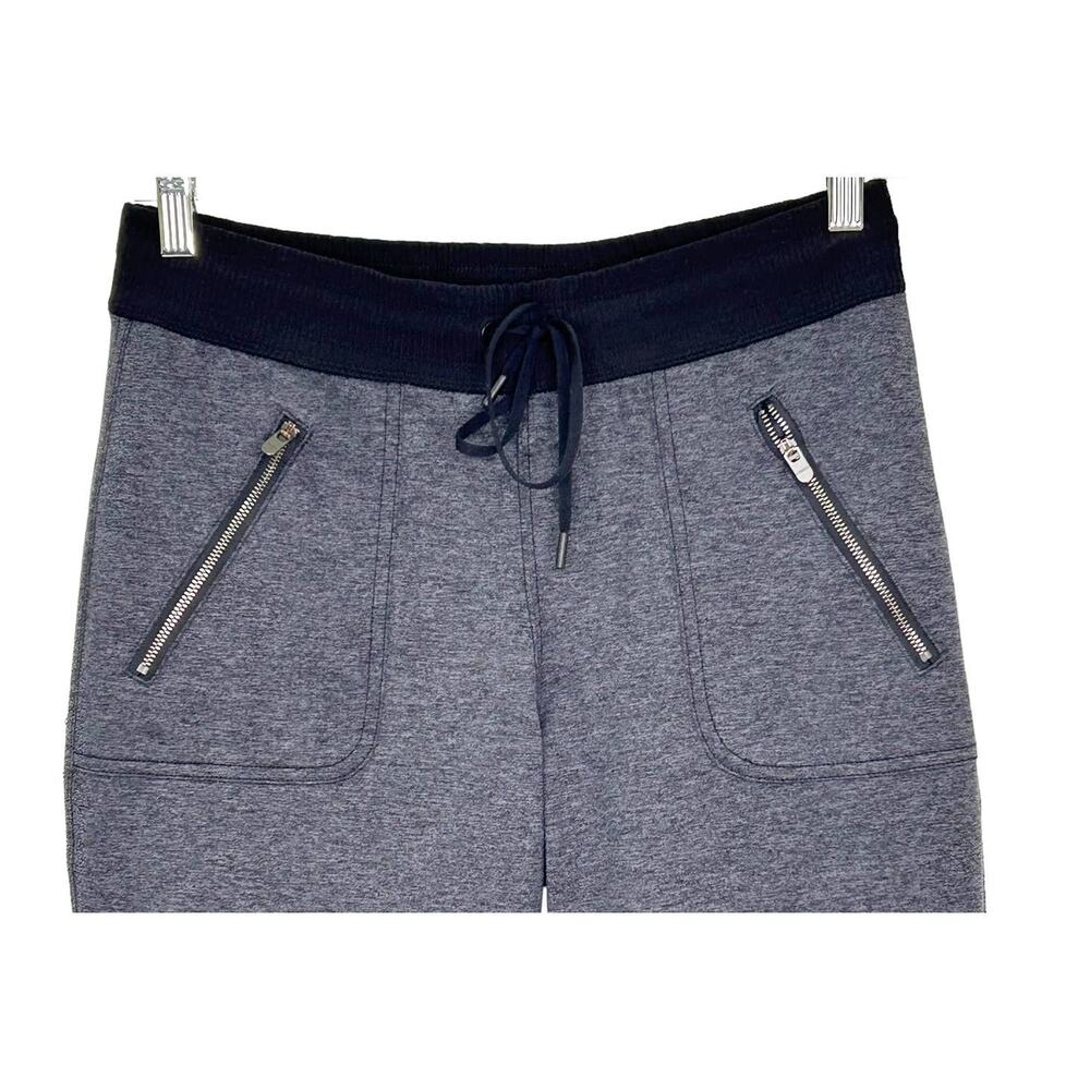 Athleta Gray Heather Jogger Sweatpants Zippered Pockets - Picture 2 of 8